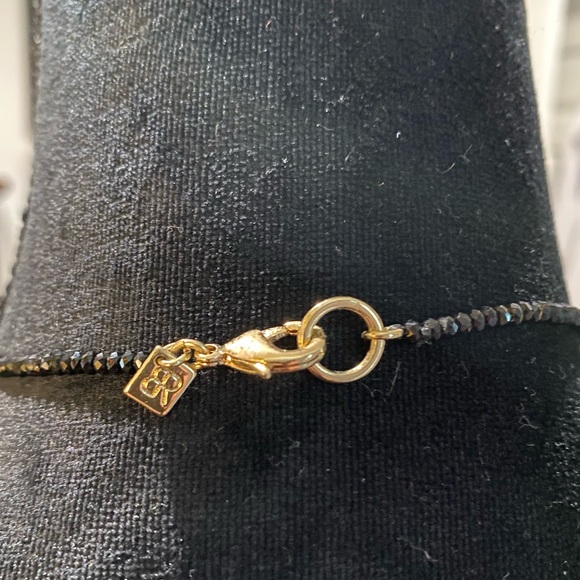 NWOT Banana Republic black beaded tassel statement necklace - Picture 4 of 4